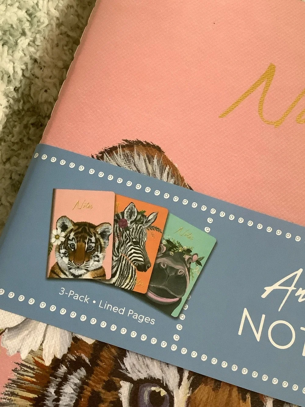Animal Babies Journal Notebook Trio 3pack lined NWT by OCS Designs 5.75”x8.25”
